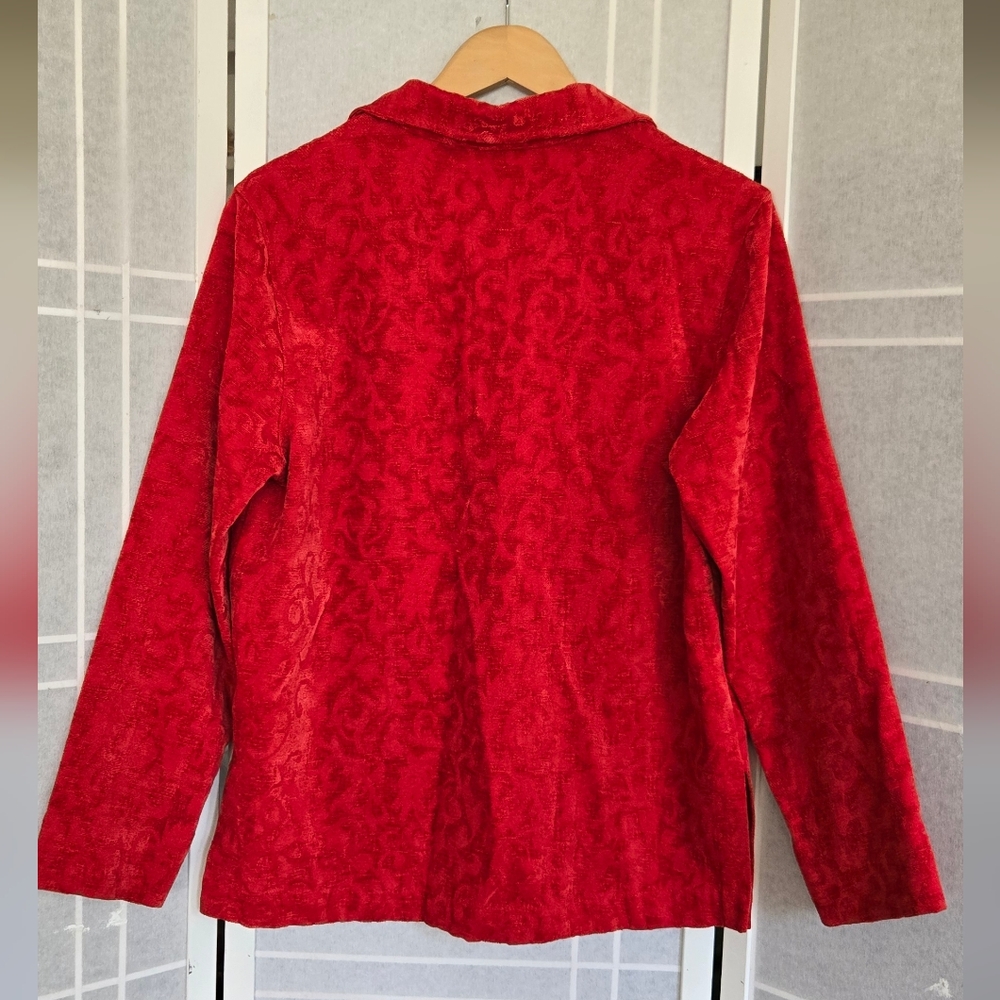 Vintage Classic Elements Red Textured Blazer - image 5